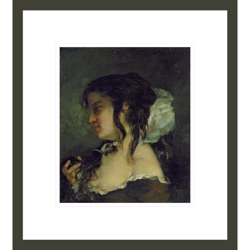 «Reflection» par Gustave Courbet, impression giclée sur cadre, H 15,28 po x l 13,75 po
