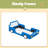 Twin Size Race Car-Shaped Platform Bed With Wheels-317799819