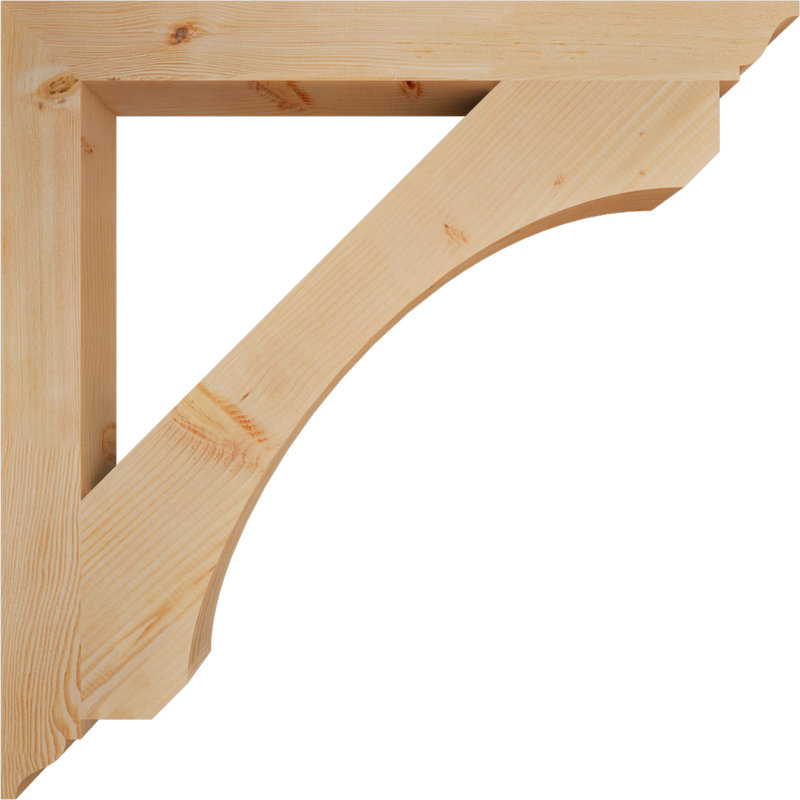 Support en bois rustique traditionnel BKTLEC01, Douglas (lisse), H 40 po x l 3,5 po x P 40 po