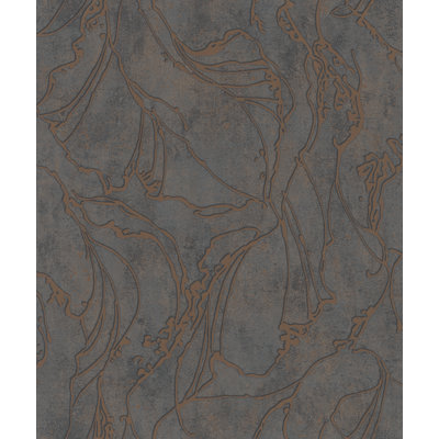 Kavalier Graphic Swirls 10.05M X 53Cm Metallic Elements Wallpaper Roll