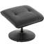 Fauteuil inclinable en cuir avec repose-pieds pivotant à 360 ° Meleri