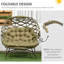 Trapeza 2 Seater Egg Chair Outdoor with Cushion, Cup Pockets-1508902369