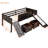 Twin Loft Bed With Storage Compartments. Strong Pine Construction. Climbing Frame & Rope Excitement. Double Chalkboard Creative. Slide For Quick Exit Size - . With Storage. Solid Frame, Fun.