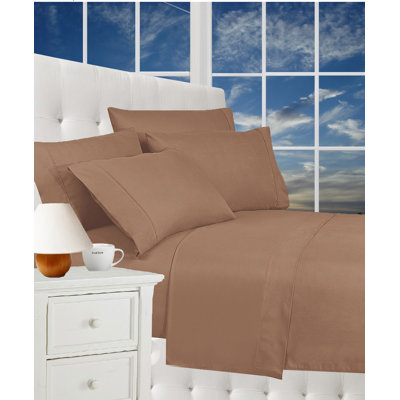Ensemble de draps en microfibre percale avec drap-housse