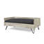 Lit pour chien noir et gris avec structure en bois, style Mid-Century moderne et rembourrage d'eau pour la durabilité du coussin de cadre, gris, assemblage requis