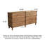 Commode en bois massif rustique, rangement multi-tiroirs