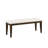 Pc Dining Set Expandable Table With Bench And X Side Chairs  Fabric Upholstered Seat Classic Look Dining Wooden Furniture
