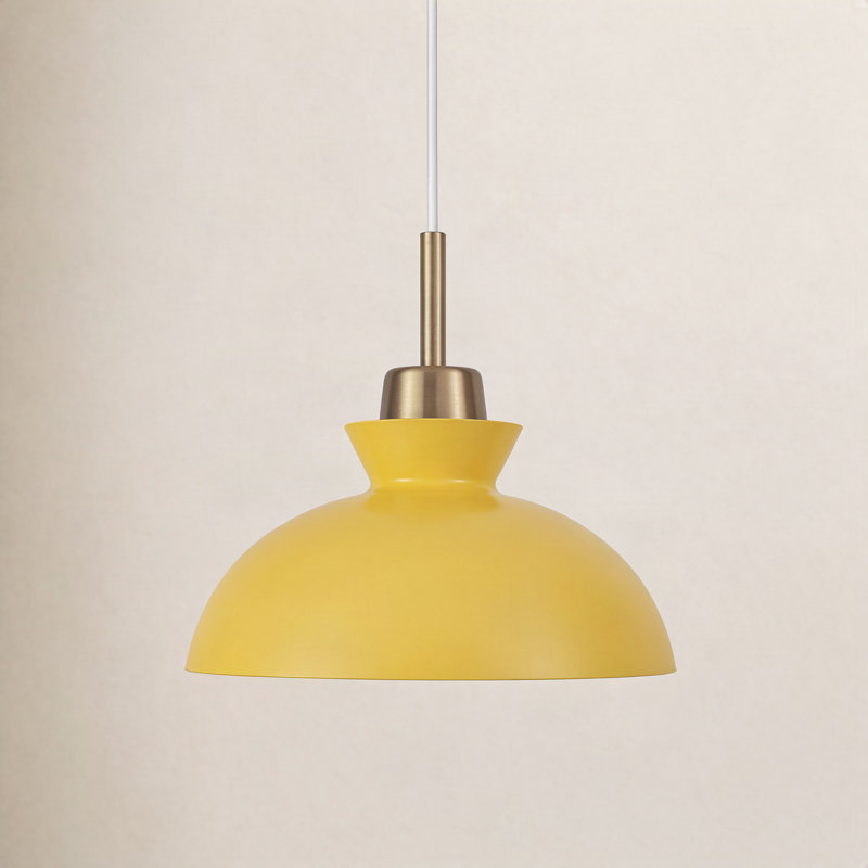 Gibran 1 - Light Green Single Pendant, Yellow