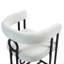 Chaise d'appoint avec structure en métal, chaise rembourrée, chaise simple rembourrée pour l'intérieur-1858759288