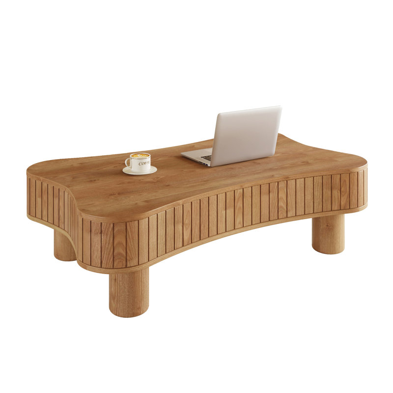 Table basse avec rangement, table basse à plateau relevable pour le salon, Brun clair