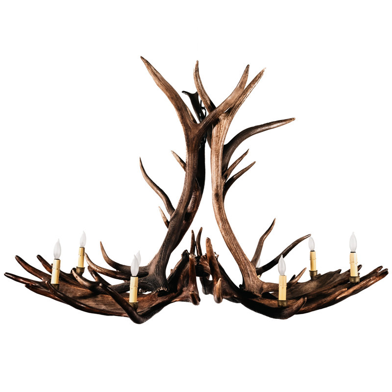 8 - Light Chandelier, Natural Brown