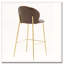 Tabouret de bar rembourré à structure métallique