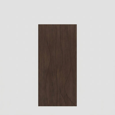 80" Ondra Slab Only Mahogany Flush Panel Door - Contemporary, Modern, Unfinished