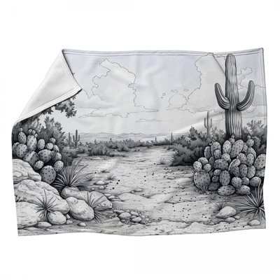 Desert Landscape Nature Machine Printed Throw Blanket