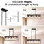 Luminaire de plafond en noyer avec 5 lumières réglables en hauteur pour 5 pièces