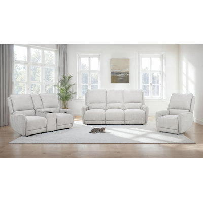 Ensemble de canapé inclinable électrique en chenille 3 pièces Dobroyd