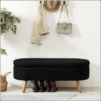 Banc de rangement avec repose-pieds ovale Luxury