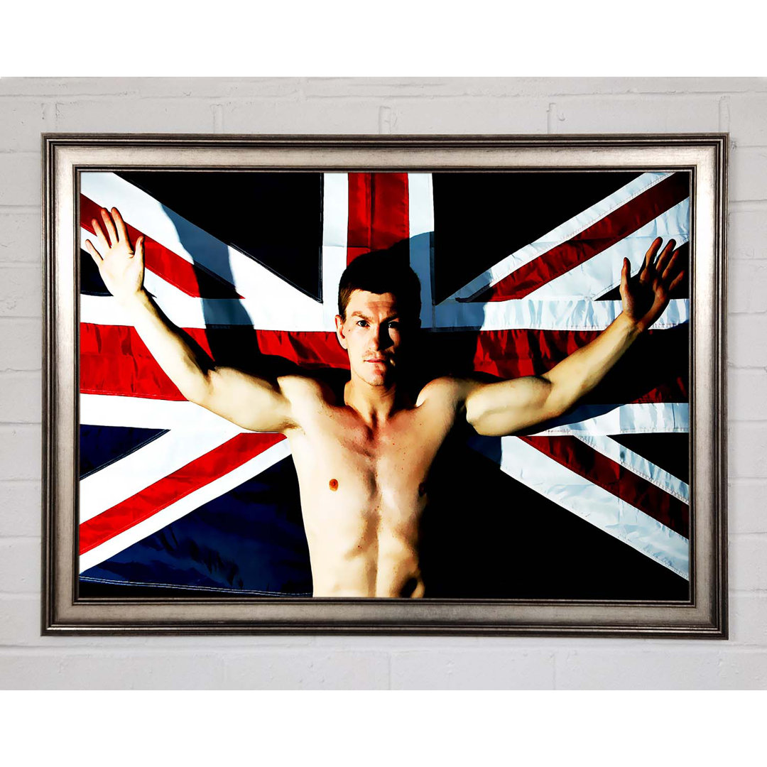 Ricky Hatton Britische Flagge - Einzelner Bilderrahmen Kunstdrucke