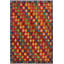 Tapis orange en laine noué à la main 4 pi 10 po x 6 pi 7 po Syracuse