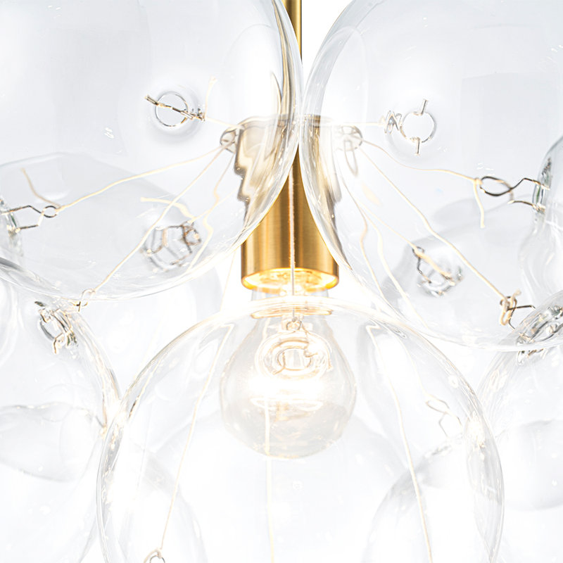 1-light Bubble Chandelier, Transparent