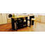 Buffet U_STYLE avec plateau extensible et casier à vin, table de bar haute avec éclairage DEL et prise électrique, chariot à vin mobile de style campagnard-1315322030