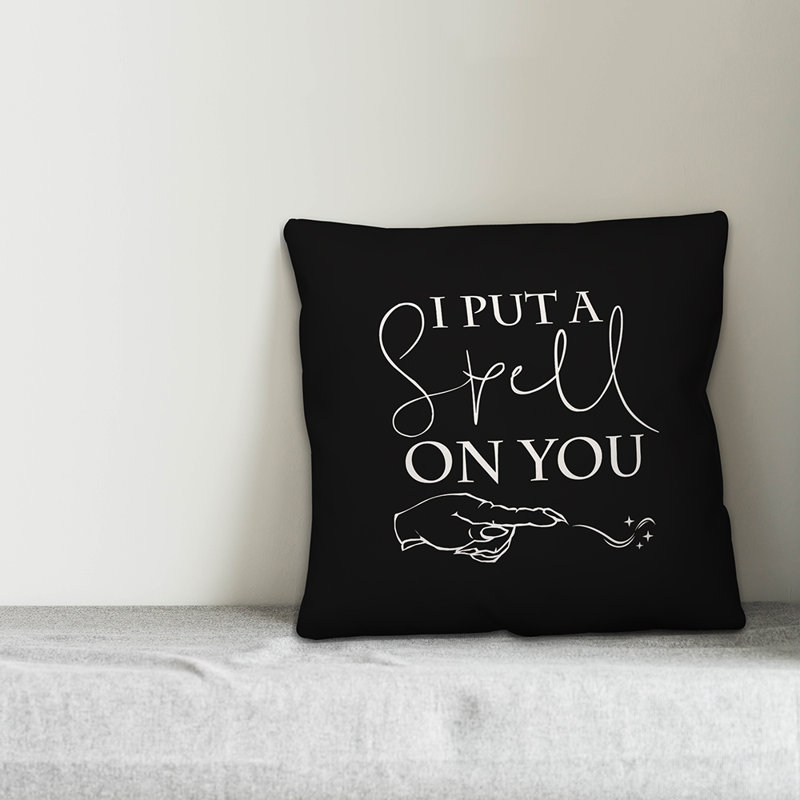  Coussin décoratif «I Put a Spell on You», Utilisation intérieure seulement, 16 po x 1 po
