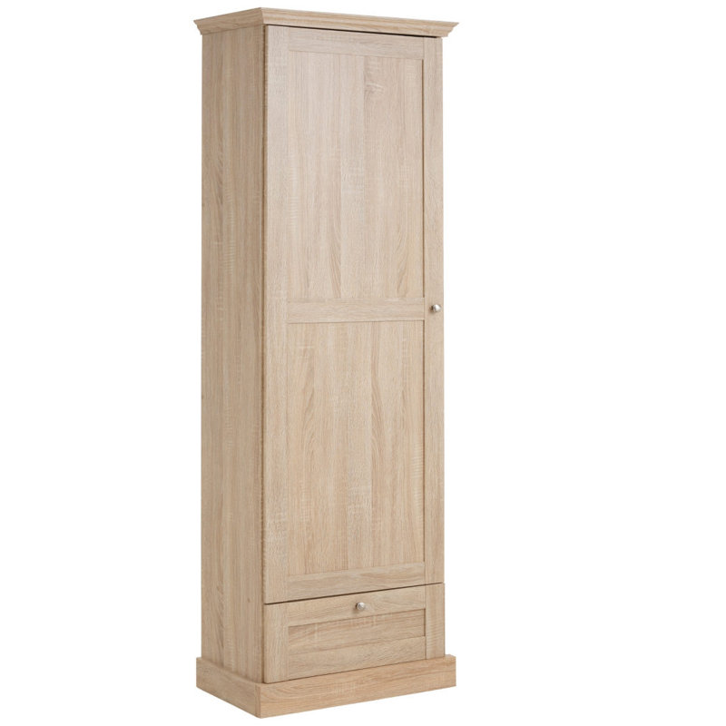 Rawls 1 Door Manufactured Wood Wardrobe, Sonoma Oak