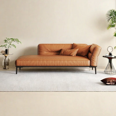 Fauteuil inclinable en similicuir de style minimaliste moderne