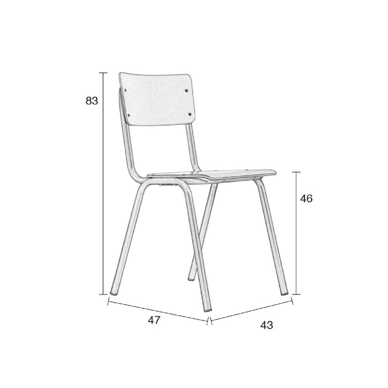 Chaise d'appoint empilable, Gris