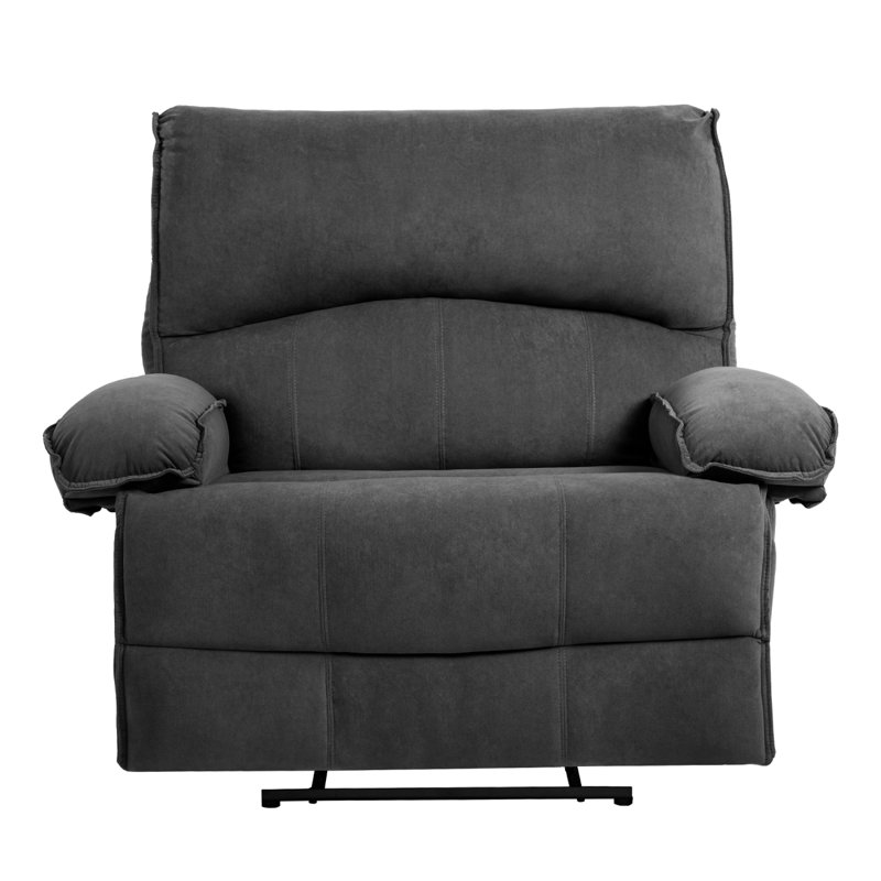 Oversized Manual Recliner Chair Sofa For Living Room, Gray