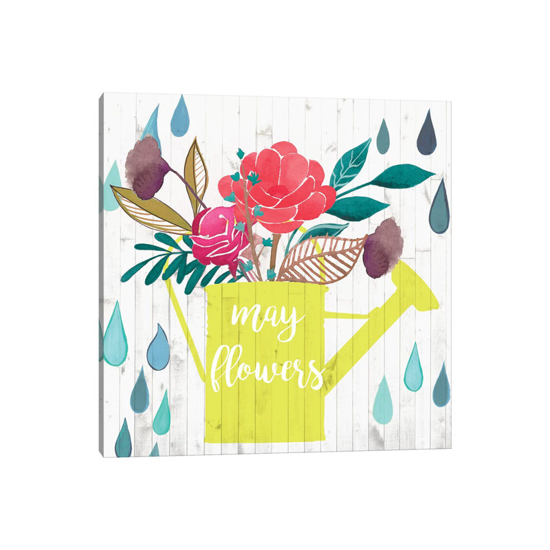 April Showers & May Flowers II 1 Piece Wall Art on Canvas, 30.48 cm H x 30.48 cm W, Canvas