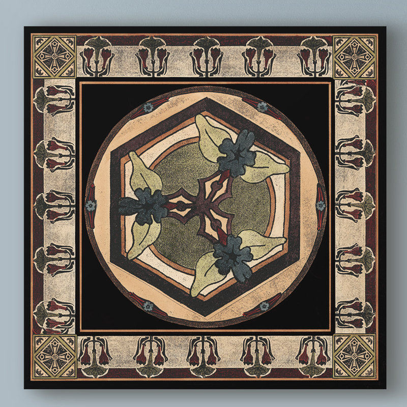 «Arts and Crafts Motif II», reproduction d'impression sur toile tendue, H 14 po x l 14 po x P 2 po