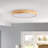 Dimmable Wood LED Flush Mount Ceiling Light, 5CCT 3000K-6000K Modern Round Close to Ceiling Lighting Fixtures for Bedroom, Kitchen, Hallway, Laundry Room-1596253684-1596253691