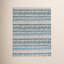 Paint Chip Blue Hand Micro Hooked Wool Rug-57360364