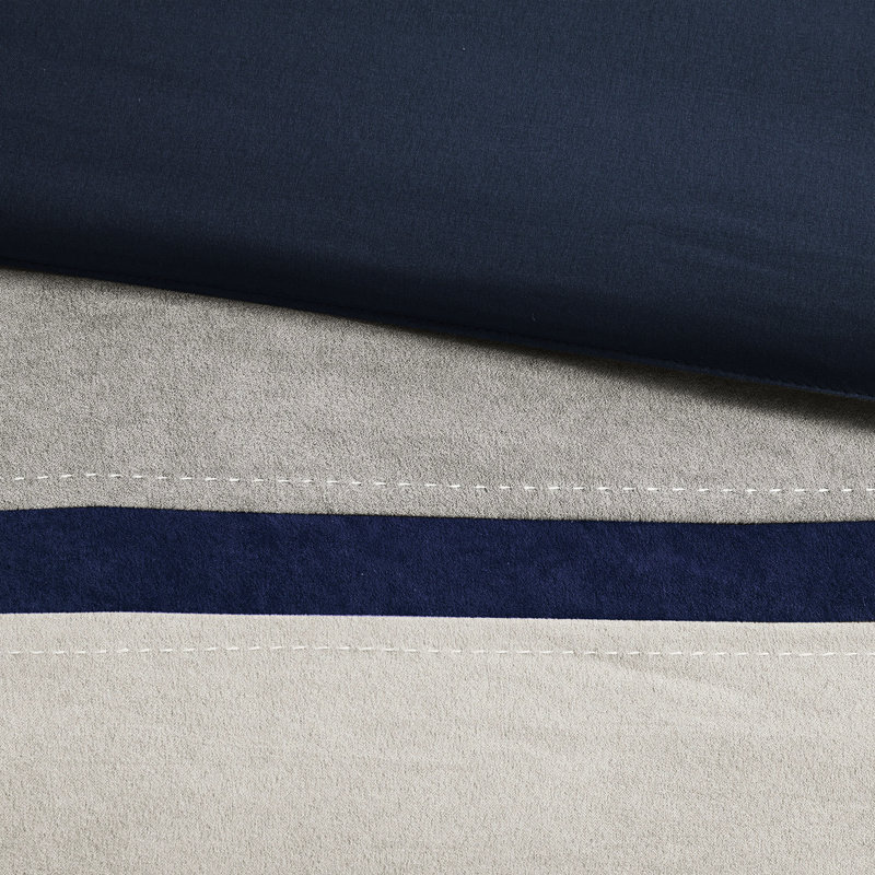 Couette King Blue - Faux daim 7 pièces, taille standard avec coussins décoratifs