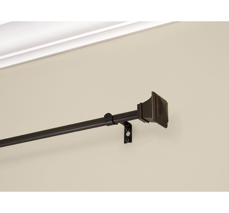 Lumino Murray Single Rod Set, 5/8" Diameter, 0.625" H x 48" W x 0.625" D, Medium Bronze
