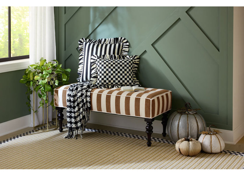 Courtly Check Ruffle Throw Pillow