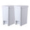 Poubelle avec pédale Superio Slim - poubelle à pédale de 16 gallons, poubelle, petite poubelle pour salle de bain, cuisine, bureau, patio ou cour arrière - fumée blanche (paquet de 2)