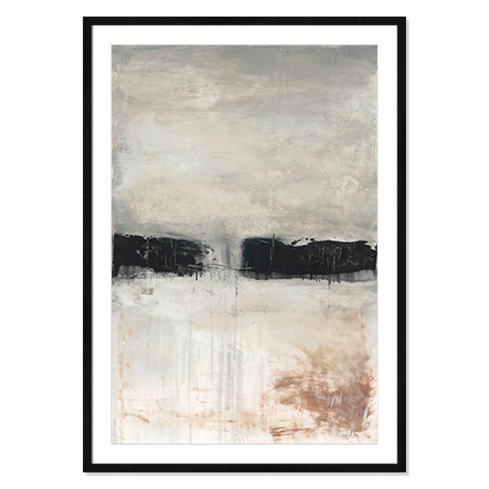 Autumn in the Dark Forrest Autumn in the Dark Forest Print, 41.5" H x 29.5" W x 0.75" D, Black Framed