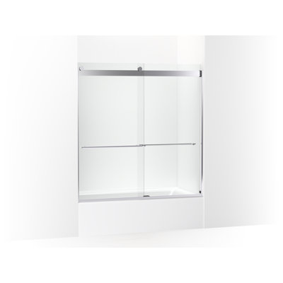 Levity Plus Less Sliding Bath Door, 61-9/16 In. H X 56-5/8 - 59-5/8 In. W, With 5/16 In.-Thick Crystal Clear Glass -  Kohler, K-702420-L-SHP