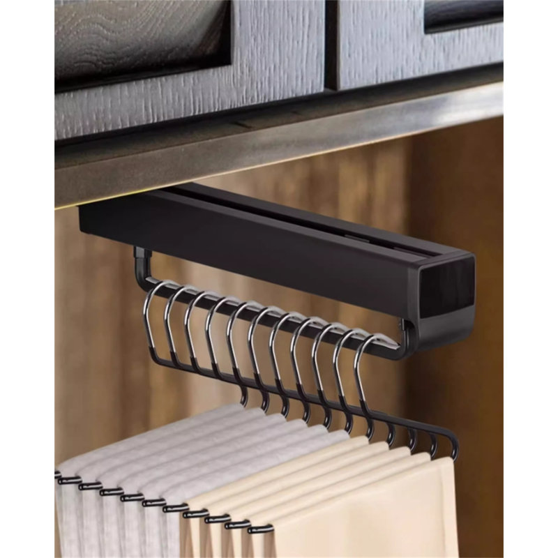 Porte-pantalons extensible avec glissières et cintres de type oie, H 3,93 po x l 1,50 po x P 20,86 po