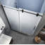 Porte de douche coulissante sans cadre avec verre givré H 48 po x l 80 po Langham XL-53048301