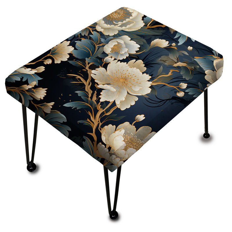 Imperial Opulence - Repose-pieds oriental à motif floral oriental