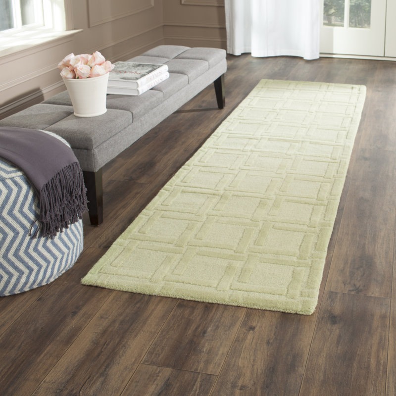 Soukup Hand Loomed Wool Geometric Rug, Runner 2'3" x 8'