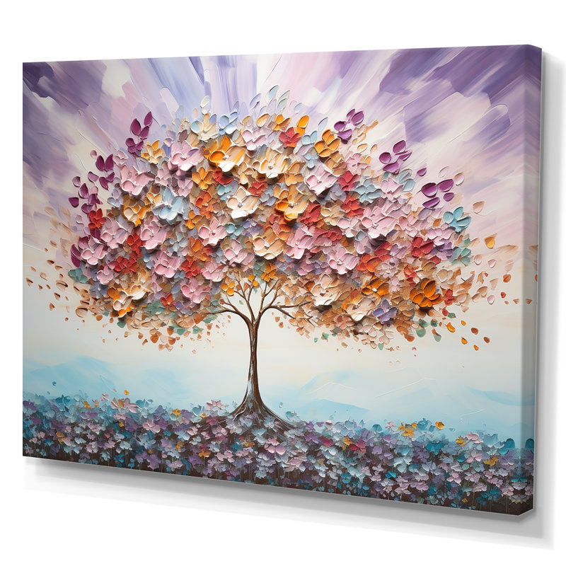«Tree of Love» multicolore, impression sur toile, H 34 po x l 44 po x P 1,5 po, Toile tendue