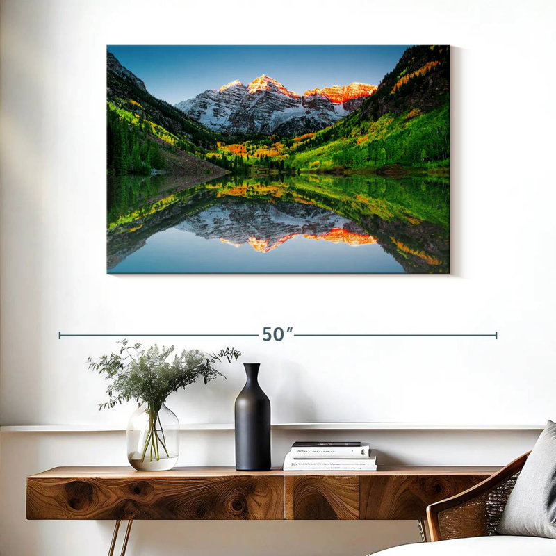 Alvord Maroon Bells Mountain Sunrise, H 26 po x l 39 po