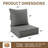 Outdoor 6.5" Thick Deep Seating Seat/Back Cushion-1098298288
