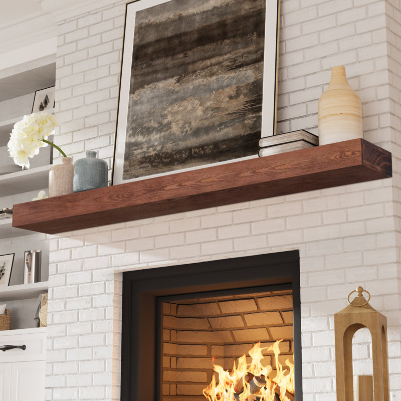 Fireplace Mantel, 72, Brown