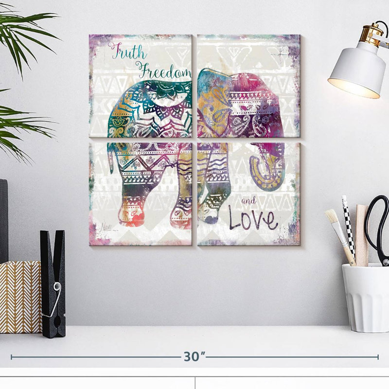 Amour d'éléphant Brampt, H 18 po x l 18 po