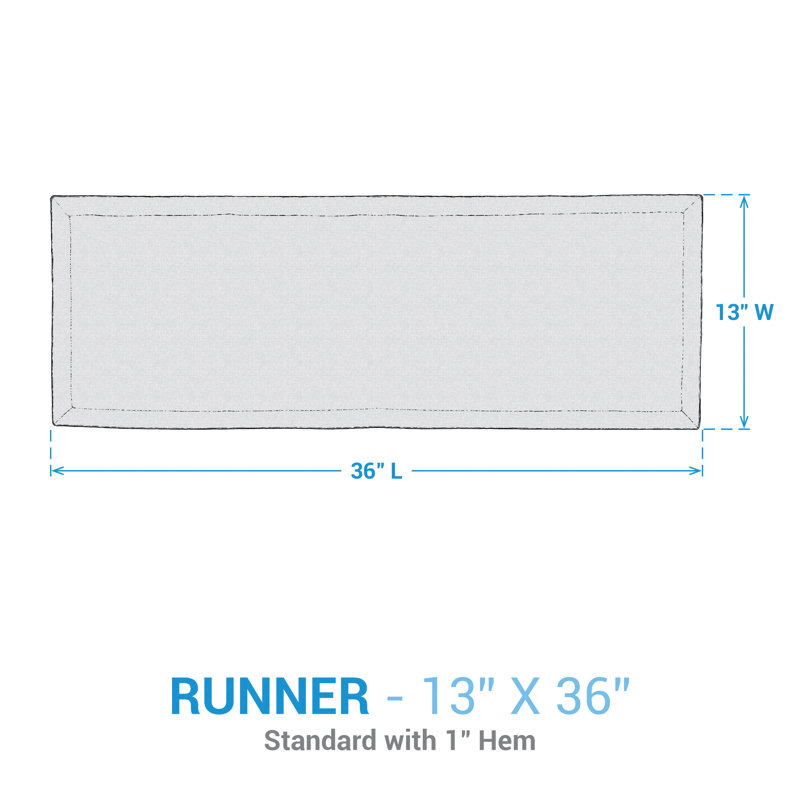 Chemin de table Leiyla 13 po x 36 po, L 36 po x l 13 po